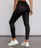 Coated Camo Leggings