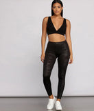 Coated Camo Leggings