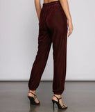 Luxe Velvet High Rise Joggers