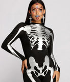 Sultry Skeleton Babe Knit Catsuit