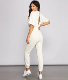 Comfy Vibes Ribbed Knit Jogger Jumpsuit