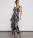Nautical Babe Striped Jumpsuit