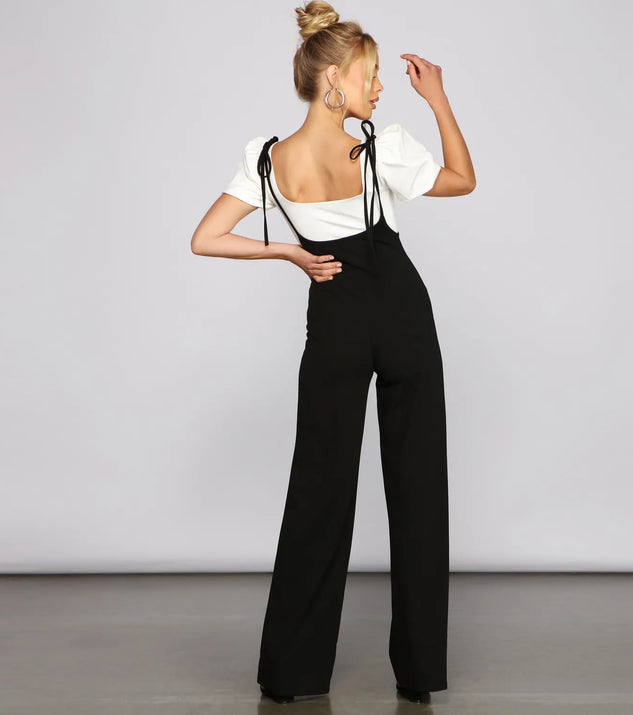 Sassy Style Suspender Wide-Leg Pants | Windsor