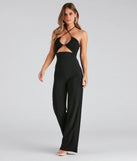 Create bold, fashion-forward looks for spring or summer with the Sleek And Sultry Halter Jumpsuit in black, a must-have piece from Windsor’s collection of stylish bottoms for women.