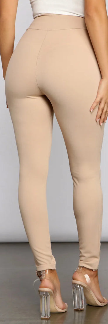 Dressy And Chic Tie-Waist Skinny Pants