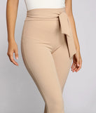 Dressy And Chic Tie-Waist Skinny Pants