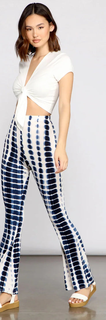 Retro Style Tie-Dye Flare Pants