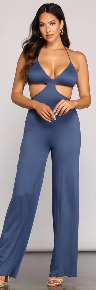 Level Up Cutout Knit Jumpsuit