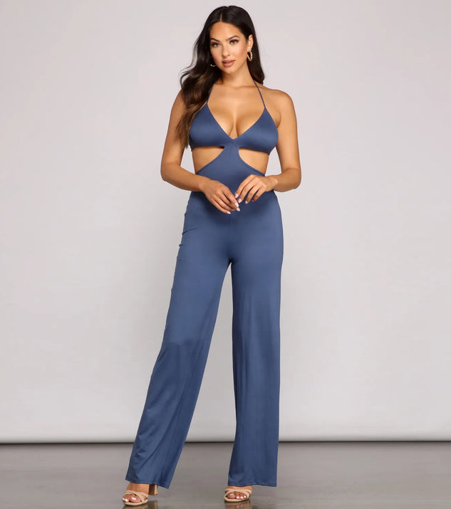 Level Up Cutout Knit Jumpsuit