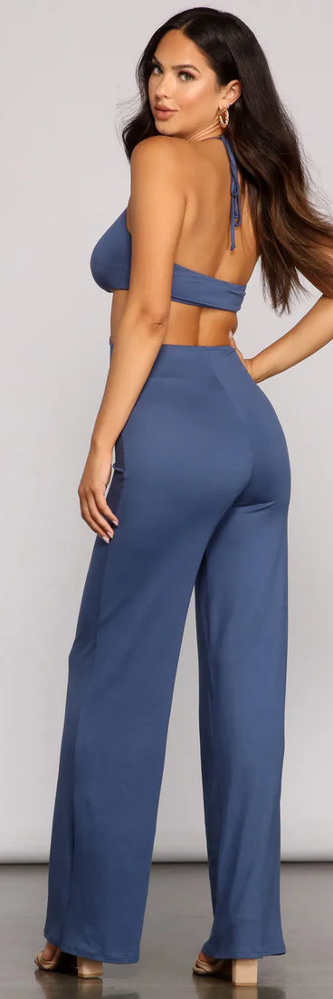 Level Up Cutout Knit Jumpsuit