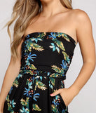 Island Vibes Floral Strapless Jumpsuit
