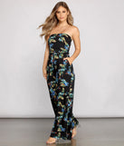 Island Vibes Floral Strapless Jumpsuit