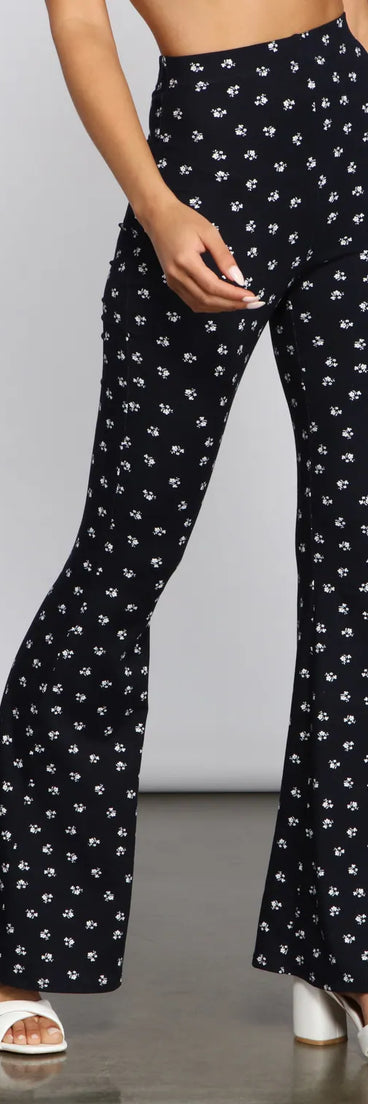 Floral Mood Ditsy Flared Pants