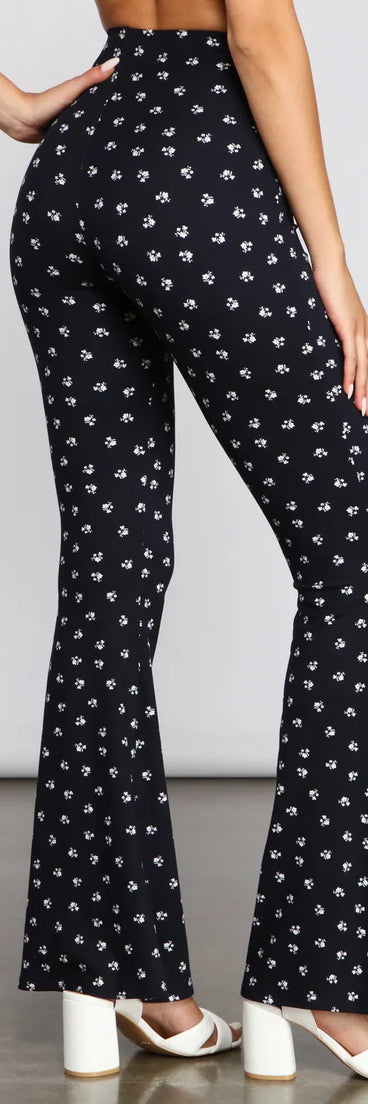 Floral Mood Ditsy Flared Pants