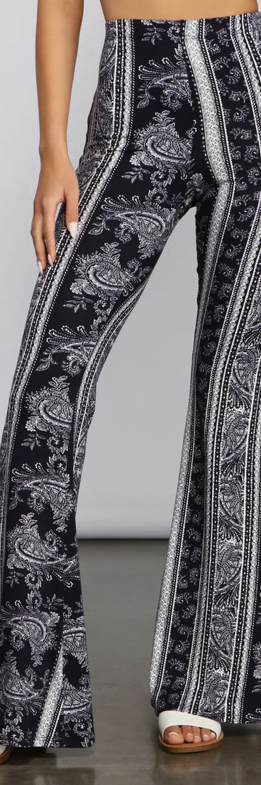 Good Vibes Paisley Flare Pants