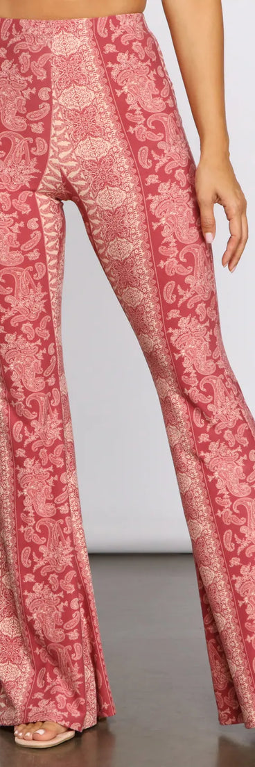 Bohemian Mood Paisley Flared Pants