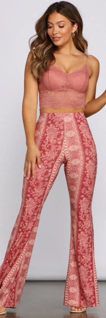 Bohemian Mood Paisley Flared Pants