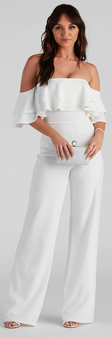 Iconic Elegance Off The Shoulder Jumpsuit