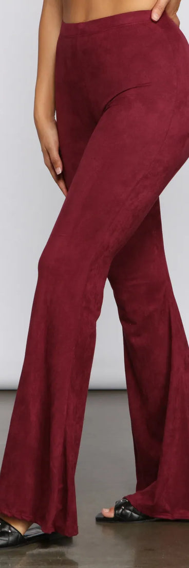 All That Flare Faux Suede Pants