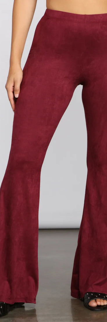 All That Flare Faux Suede Pants