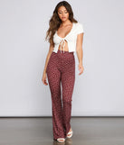 All That Flair Flared Floral Pants