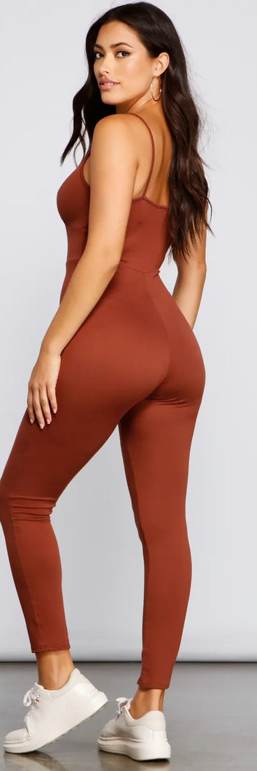 Classically Chic Brushed Knit Jumpsuit