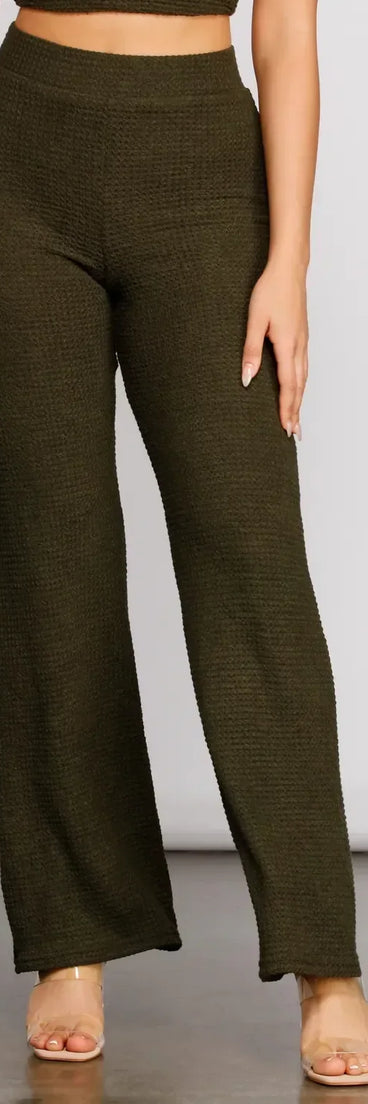 Trendy Textures High Waist Pants