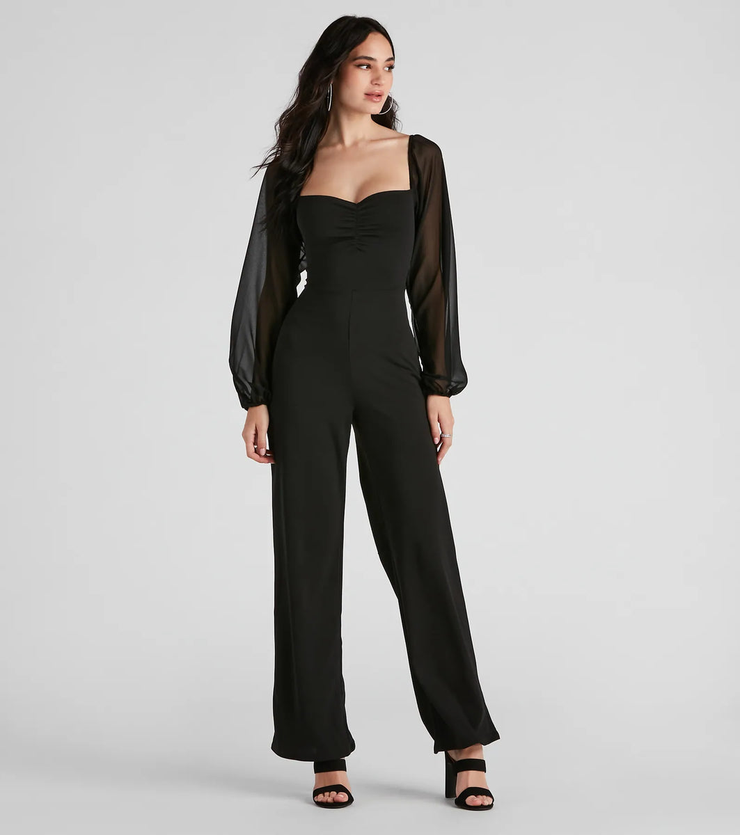 Casual Long Sleeve Jumpsuit