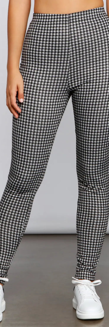 High Waist Plaid Leggings