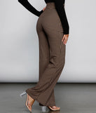Chic Tie-Front Houndstooth Pants