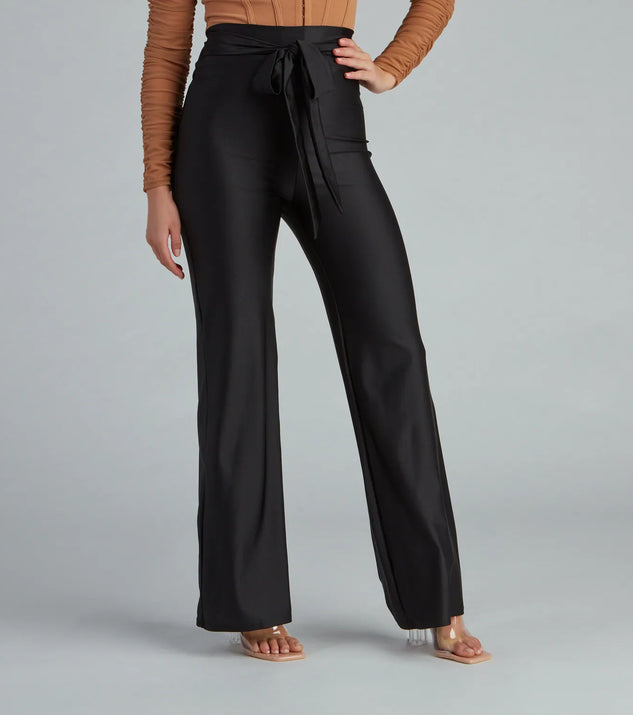 Chic Tie-Front Wide-Leg Pants