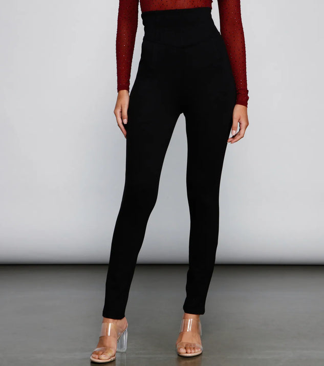 Classic High Waist Ponte Knit Leggings