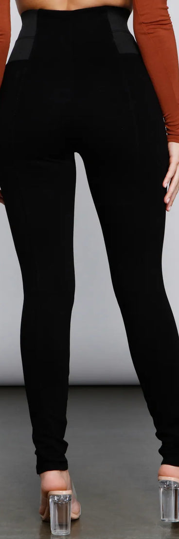 Bringing The Edge High Waist Ponte Leggings