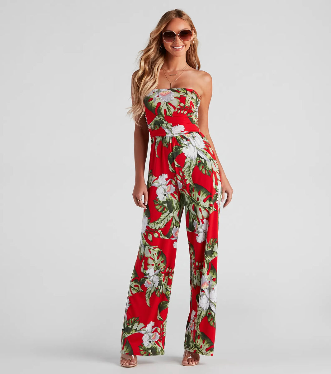 Tropical Vibes Wide Leg Jumpsuit & Windsor