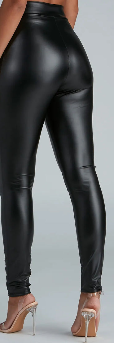 Chic And Dressy Vibes Faux Leather Pants
