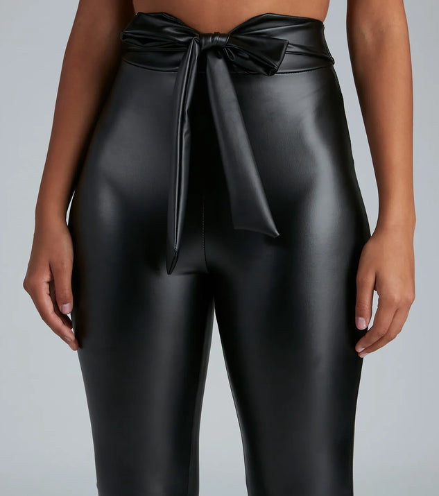 Chic And Dressy Vibes Faux Leather Pants | Windsor