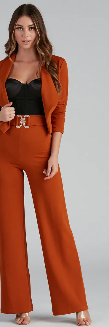 House Of Glam Belted Wide Leg Pants