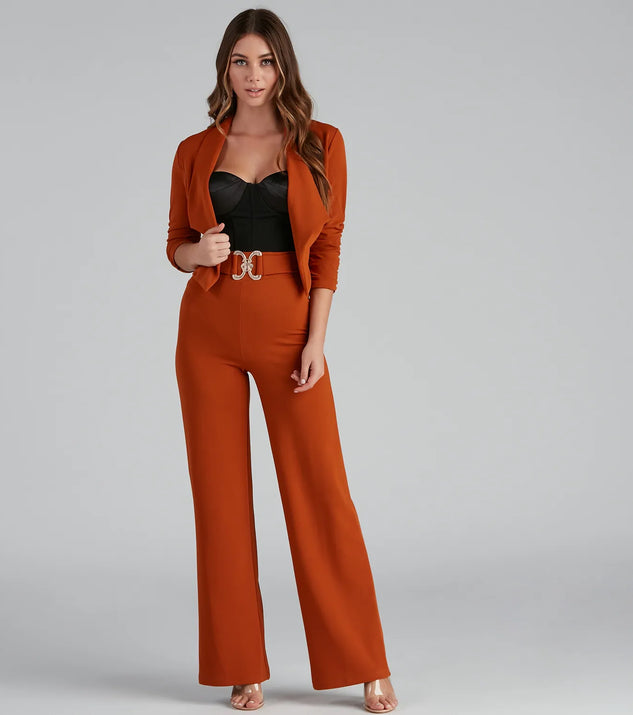 House Of Glam Belted Wide Leg Pants