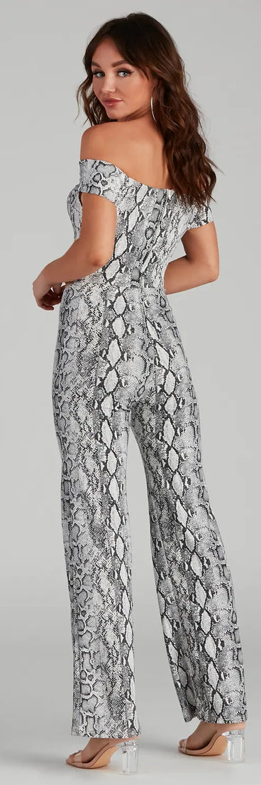 Major Impression Cutout Snake Jumpsuit