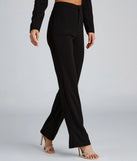 High Waist Flared Crepe Pants