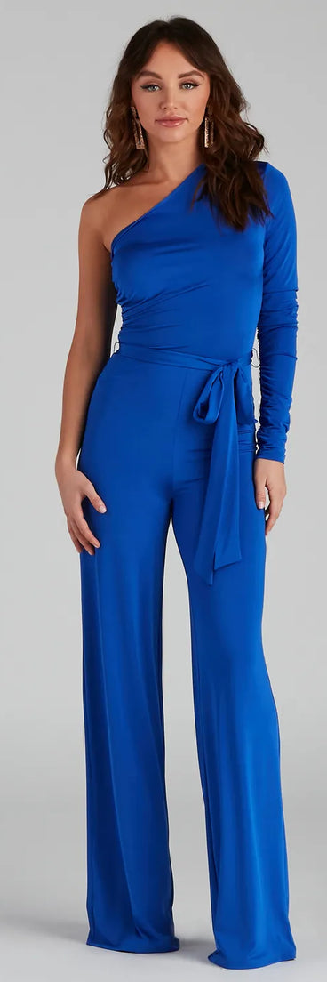 One Sided Tie-Waist Jumpsuit