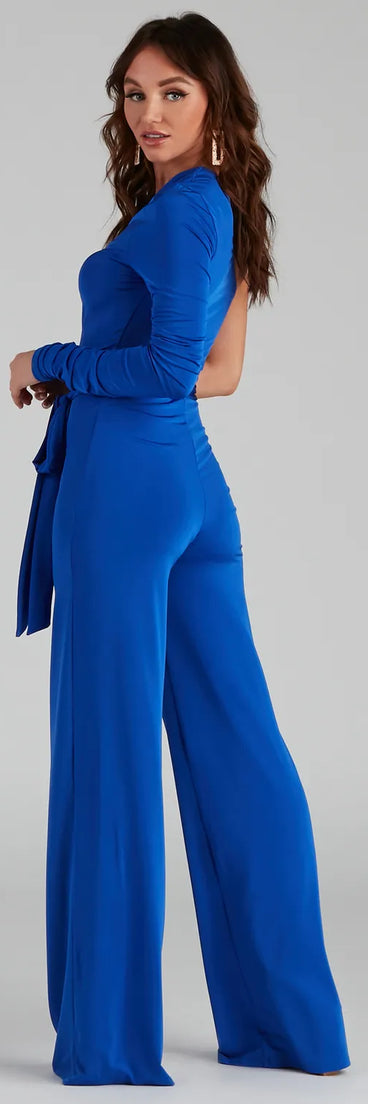 One Sided Tie-Waist Jumpsuit
