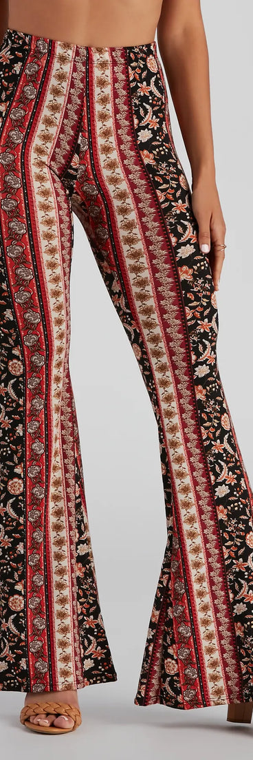 Boho Moment Floral Flare Pants