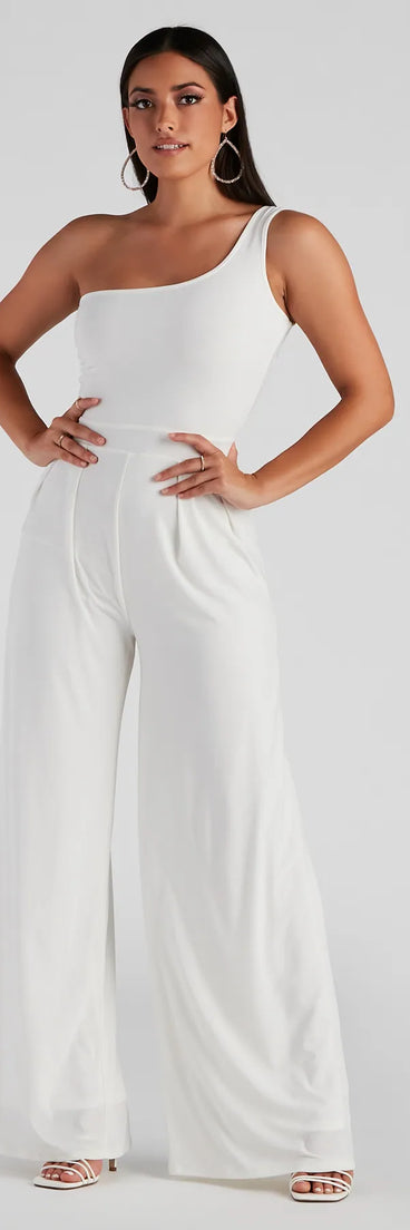 Like Minded One Shoulder Jumpsuit