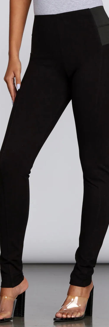 Sleek And Stylin' Ponte High-Rise Leggings