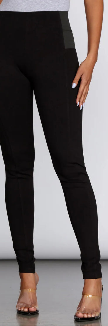 Sleek And Stylin' Ponte High-Rise Leggings