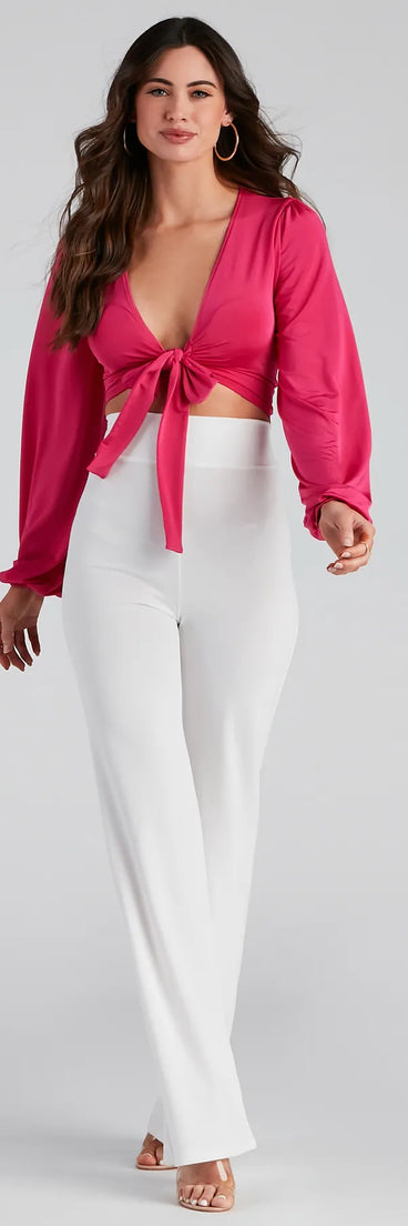 Sealed With Style Tie-Waist Pants