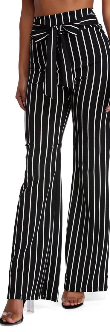 Classic Stripes Tie Waist Pants