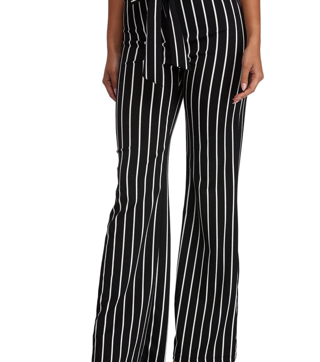 Classic Stripes Tie Waist Pants