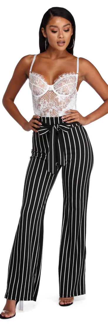 Classic Stripes Tie Waist Pants